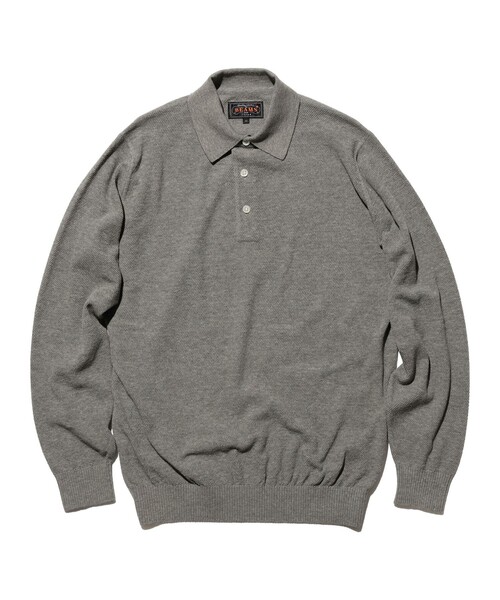 BEAMS PLUS（ビームスプラス）の「Knit Polo Pique 14G（ポロシャツ・メンズ・レッド/ネイビー/イエロー/オリーブ/グレー/ベージュ/ブラック・XL/L/M/S）」の3枚目の写真