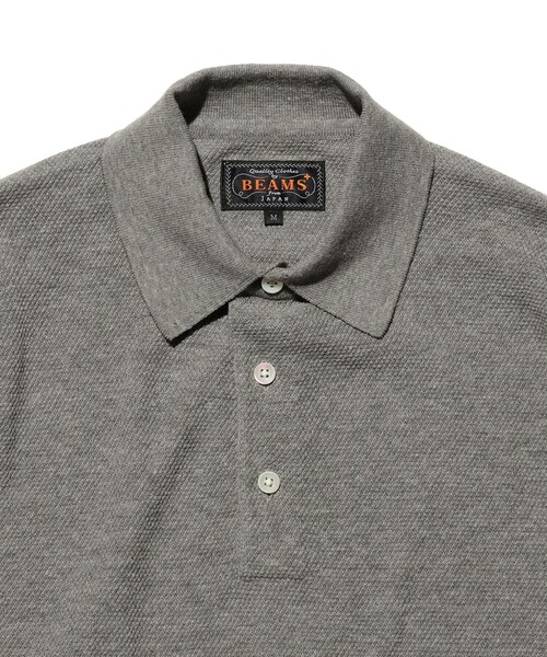 BEAMS PLUS（ビームスプラス）の「Knit Polo Pique 14G（ポロシャツ・メンズ・レッド/ネイビー/イエロー/オリーブ/グレー/ベージュ/ブラック・XL/L/M/S）」の11枚目の写真