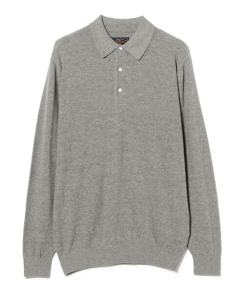 BEAMS PLUS（ビームスプラス）の「Knit Polo Pique 14G（ポロシャツ・メンズ・レッド/ネイビー/イエロー/オリーブ/グレー/ベージュ/ブラック・XL/L/M/S）」の15枚目の写真