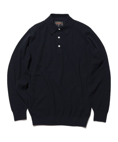 BEAMS PLUS（ビームスプラス）の「Knit Polo Pique 14G（ポロシャツ・メンズ・レッド/ネイビー/イエロー/オリーブ/グレー/ベージュ/ブラック・XL/L/M/S）」の18枚目の写真
