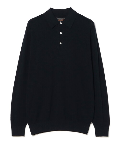 BEAMS PLUS（ビームスプラス）の「Knit Polo Pique 14G（ポロシャツ・メンズ・レッド/ネイビー/イエロー/オリーブ/グレー/ベージュ/ブラック・XL/L/M/S）」の20枚目の写真