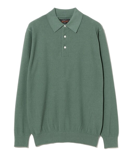 BEAMS PLUS（ビームスプラス）の「Knit Polo Pique 14G（ポロシャツ・メンズ・レッド/ネイビー/イエロー/オリーブ・XL/L/M/S）」の13枚目の写真