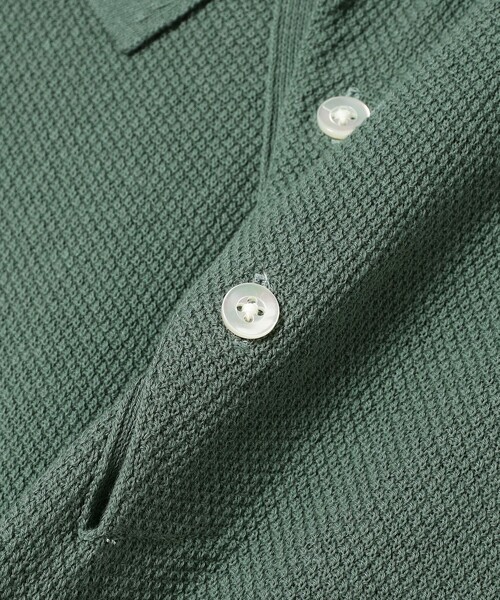 BEAMS PLUS（ビームスプラス）の「Knit Polo Pique 14G（ポロシャツ・メンズ・レッド/ネイビー/イエロー/オリーブ・XL/L/M/S）」の11枚目の写真