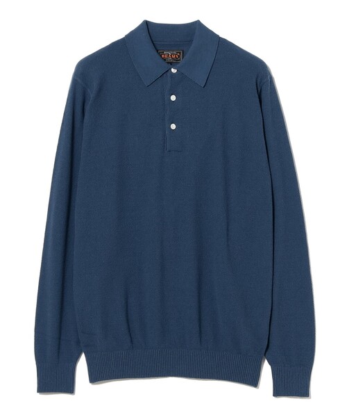 BEAMS PLUS（ビームスプラス）の「Knit Polo Pique 14G（ポロシャツ・メンズ・レッド/ネイビー/イエロー/オリーブ・XL/L/M/S）」の10枚目の写真
