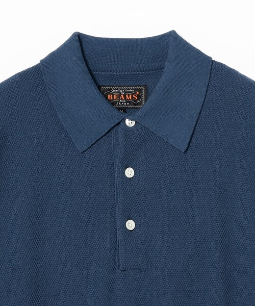 BEAMS PLUS（ビームスプラス）の「Knit Polo Pique 14G（ポロシャツ・メンズ・レッド/ネイビー/イエロー/オリーブ・XL/L/M/S）」の9枚目の写真