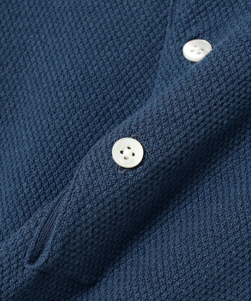 BEAMS PLUS（ビームスプラス）の「Knit Polo Pique 14G（ポロシャツ・メンズ・レッド/ネイビー/イエロー/オリーブ・XL/L/M/S）」の6枚目の写真