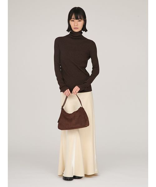 emmi（エミ）の「スエードショルダーバッグ（ショルダーバッグ・レディース・ライトグレー/ダークブラウン/ミント・F）」の22枚目の写真