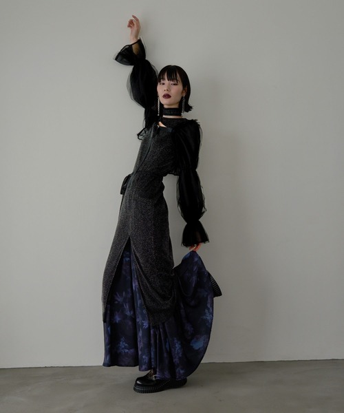 カーディガン 「NARROW STYLE」シアーボリュームボレロ(HARE) レディース NARROW STYLE】シアーボリュームボレロ(HARE)（カーディガン