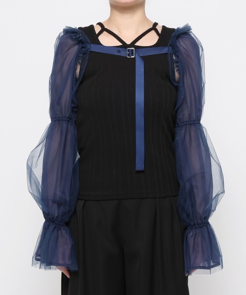 HARE 【NARROW STYLE】シアーボリュームボレロ(HARE) NARROW STYLE】シアーボリュームボレロ(HARE)（カーディガン