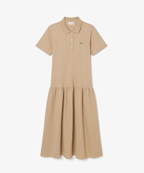 LACOSTE(ラコステ)の「ローウエストポロドレス マキシ丈ワンピース(シャツワンピース・レディース・ブラック/オリーブ/ネイビー/ベージュ・34/36/38/40)」の15枚目の写真