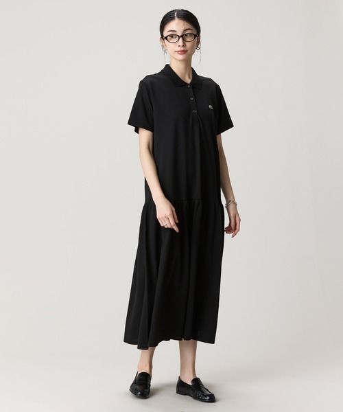 LACOSTE（ラコステ）の「ローウエストポロドレス マキシ丈ワンピース