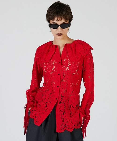 Pre-Order】スカラップレースブラウス / Scallop Lace Blouse（シャツ