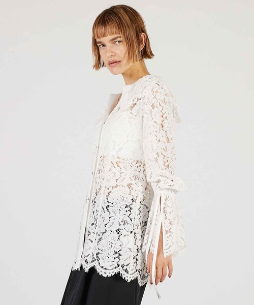 PRANK PROJECT（プランクプロジェクト）の「【Pre-Order】スカラップレースブラウス / Scallop Lace Blouse（シャツ/ブラウス・レディース・ブラック/レッド/アイボリー・FREE）」の21枚目の写真