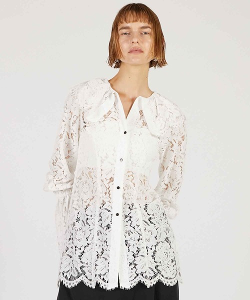 Pre-Order】スカラップレースブラウス / Scallop Lace Blouse（シャツ