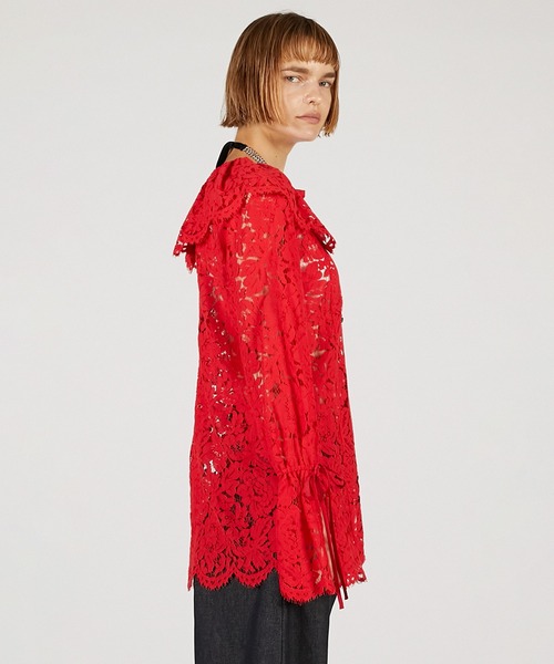 PRANK PROJECT（プランクプロジェクト）の「【Pre-Order】スカラップレースブラウス / Scallop Lace Blouse（シャツ/ブラウス・レディース・ブラック/レッド/アイボリー・FREE）」の14枚目の写真