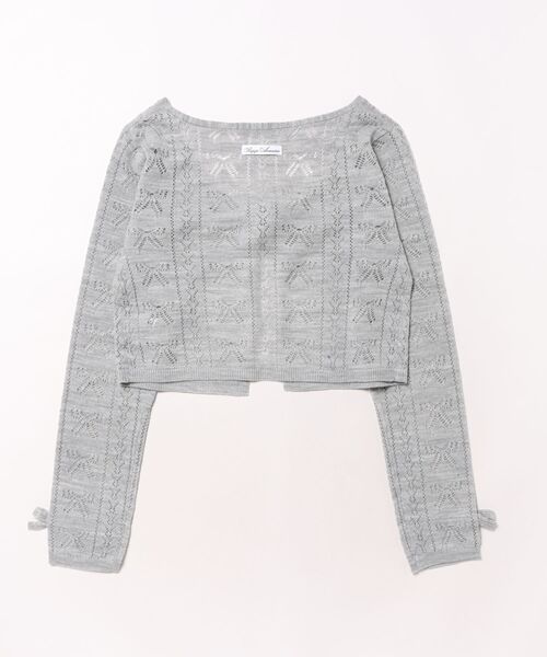 repipi armario(レピピ アルマリオ)の「リボンボレロCD/LS(カーディガン/ボレロ・キッズ・ブルー/グレー/アイボリー・MEDIUM/SMALL/LARGE)」の4枚目の写真