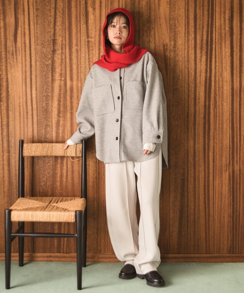 Doux archives(ドゥアルシーヴ)の「ボンディングカーブパンツ(その他パンツ・レディース・ブラウン/グレイッシュベージュ/ブラック・38)」の7枚目の写真