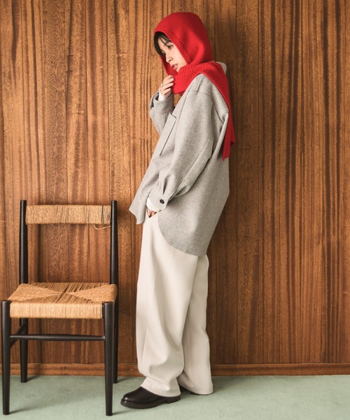 Doux archives(ドゥアルシーヴ)の「ボンディングカーブパンツ(その他パンツ・レディース・ブラウン/グレイッシュベージュ/ブラック・38)」の9枚目の写真