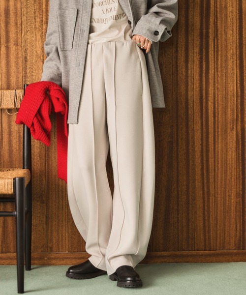 Doux archives(ドゥアルシーヴ)の「ボンディングカーブパンツ(その他パンツ・レディース・ブラウン/グレイッシュベージュ/ブラック・38)」の20枚目の写真