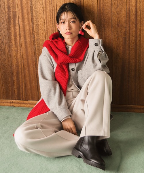 Doux archives(ドゥアルシーヴ)の「ボンディングカーブパンツ(その他パンツ・レディース・ブラウン/グレイッシュベージュ/ブラック・38)」の21枚目の写真