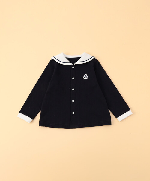 COMME CA ISM（コムサイズム）の「セーラー 長袖シャツ（Tシャツ/カットソー・キッズ・ネイビー/ホワイト×ネイビー・80-90cm）」の2枚目の写真