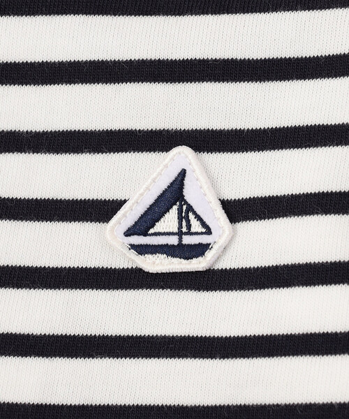 COMME CA ISM（コムサイズム）の「セーラー 長袖シャツ（Tシャツ/カットソー・キッズ・ネイビー/ホワイト×ネイビー・80-90cm）」の9枚目の写真