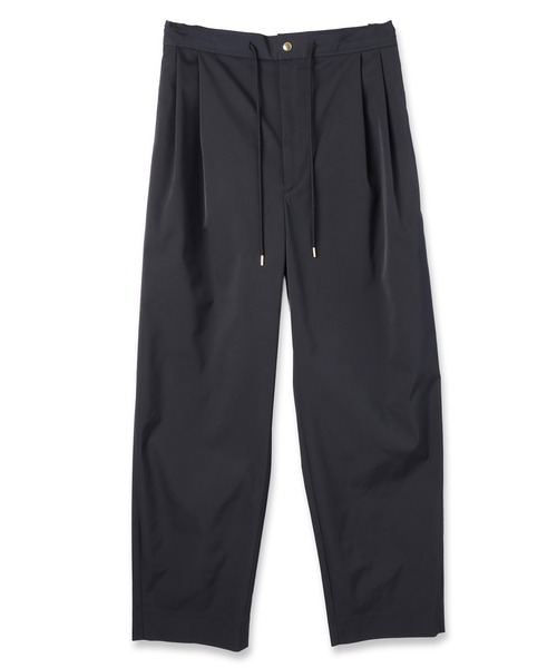 CULLNI（クルニ）の「Double Satin 2Tuck Drawstring Semi Wide Pants（その他パンツ・メンズ・ブラック/ネイビー/ベージュ・2/1/0）」の3枚目の写真