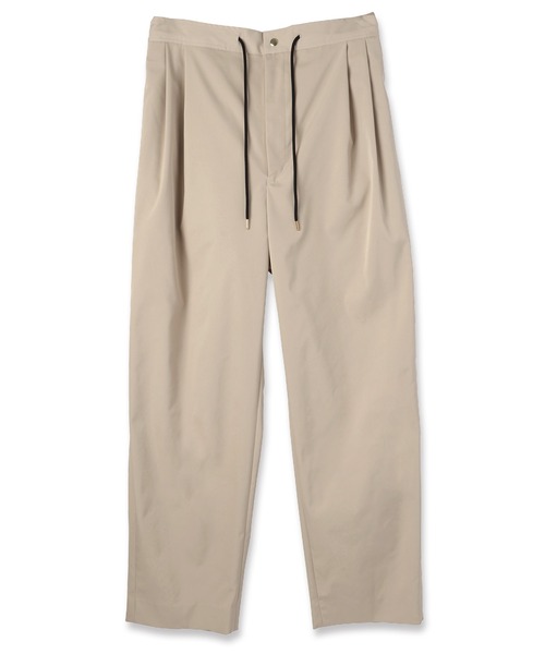 CULLNI（クルニ）の「Double Satin 2Tuck Drawstring Semi Wide Pants（その他パンツ・メンズ・ブラック/ネイビー/ベージュ・2/1/0）」の14枚目の写真