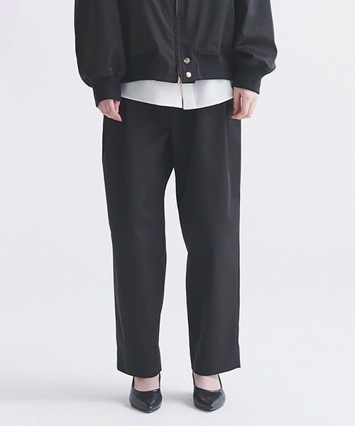 CULLNI（クルニ）の「Double Satin 2Tuck Drawstring Semi Wide Pants（その他パンツ・メンズ・ブラック/ネイビー/ベージュ・2/1/0）」の21枚目の写真