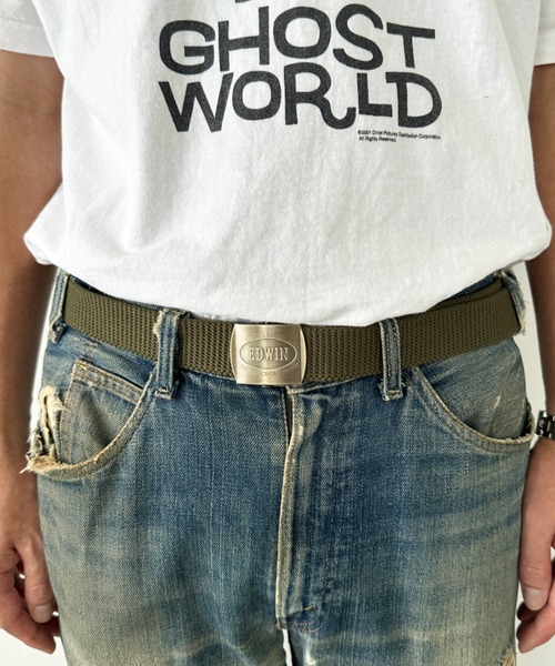 EDWIN(エドウィン)の「EDWIN/エドウィン GIベルト/ガチャベルト/ゴールドバックル/日本製(ベルト・メンズ・ブラック/ベージュ/ネイビー/カーキ・FREE)」の3枚目の写真