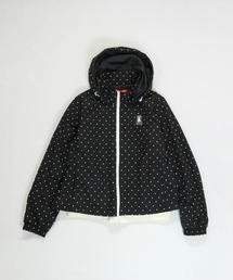 <LADIES>保温撥水ドット柄ブルゾン