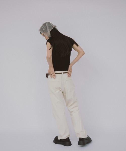 duei(デュイ)の「レースヘンリーネックハーフスリーブトップス(Tシャツ/カットソー・レディース・グレー/ブラック・FREE)」の20枚目の写真