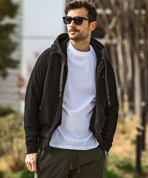 1PIU1UGUALE3 RELAX パーカ ブラック M ジップ 1PIU1UGUALE3 RELAX パーカー 1PIU1UGUALE3 RELAX(ウノピゥウノウ