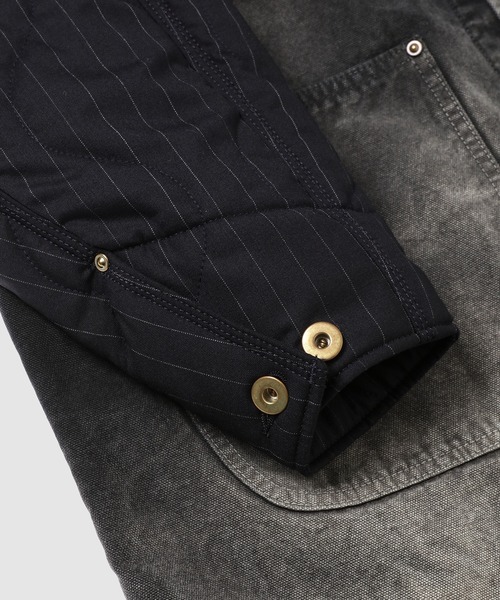 KHOKI（コッキ）の「Vintage-effect work coat（その他アウター・メンズ・ブルー/ブラック・2）」の9枚目の写真