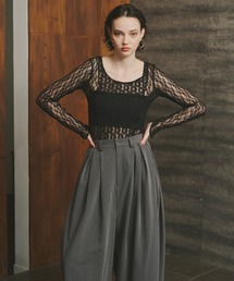 セール】バックシアージレセットアップドレス / back sheer gilet