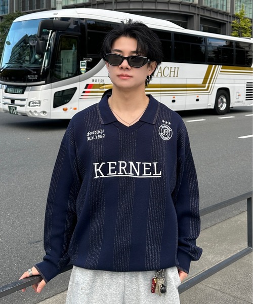 ADAMASTE(アダマスト)の「lame game knit - ラメゲームニット(ニット/セーター・メンズ・ネイビー/グリーン/グレー・MEDIUM/LARGE)」の12枚目の写真