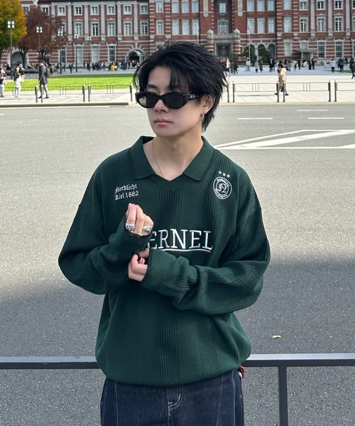 ADAMASTE(アダマスト)の「lame game knit - ラメゲームニット(ニット/セーター・メンズ・ネイビー/グリーン/グレー・MEDIUM/LARGE)」の16枚目の写真