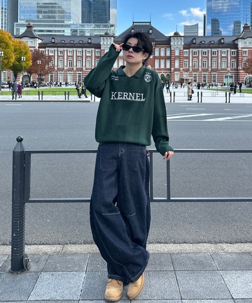 ADAMASTE(アダマスト)の「lame game knit - ラメゲームニット(ニット/セーター・メンズ・ネイビー/グリーン/グレー・MEDIUM/LARGE)」の20枚目の写真