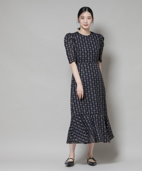 troisieme chaco/カットジャガードワンピース(ワンピース troisieme chaco/カットジャガードワンピース(ワンピース