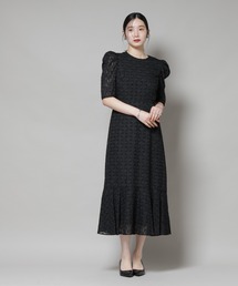 O.P特価☆troisieme Chaco ワンピースドレス13 troisiemeCHACO ドレス 「chaco」ふくれジャガード ワンピース