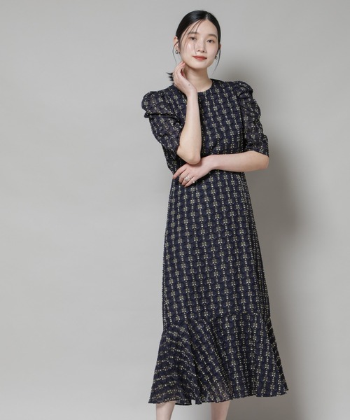 troisieme chaco/カットジャガードワンピース(ワンピース troisieme chaco/カットジャガードワンピース(ワンピース