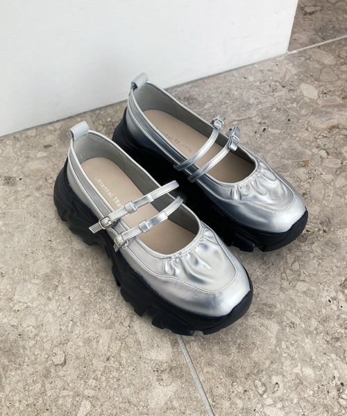 セール】2025秋冬新作 【 メリージェーンスニーカー 】ダブルリボン
