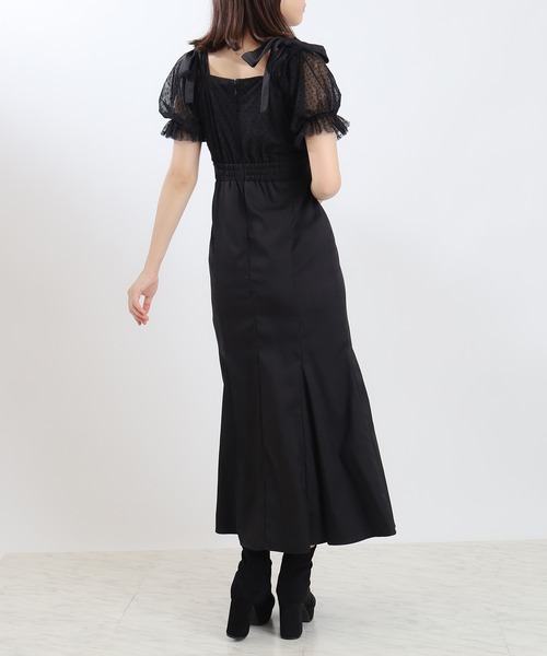 ASTORIA ODIER(アストリアオディール)の「肩リボンドッキングワンピース(ワンピース・レディース・ベージュ/ピンク/ブラック・MEDIUM)」の6枚目の写真