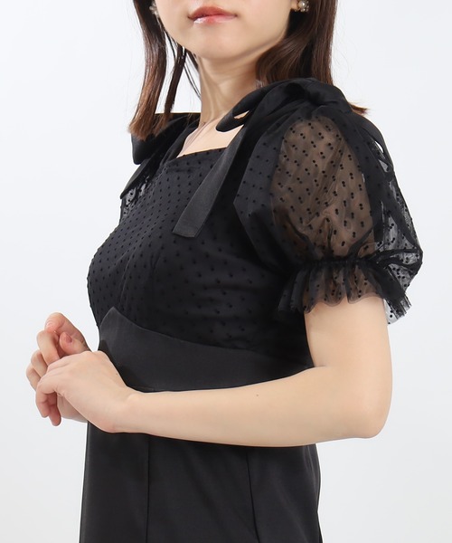 ASTORIA ODIER(アストリアオディール)の「肩リボンドッキングワンピース(ワンピース・レディース・ベージュ/ピンク/ブラック・MEDIUM)」の9枚目の写真