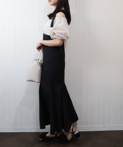 ASTORIA ODIER(アストリアオディール)の「肩リボンドッキングワンピース(ワンピース・レディース・ベージュ/ピンク/ブラック・MEDIUM)」の20枚目の写真