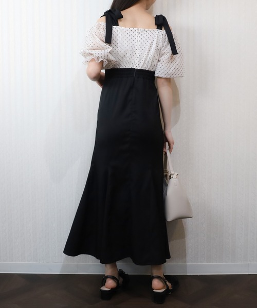 ASTORIA ODIER(アストリアオディール)の「肩リボンドッキングワンピース(ワンピース・レディース・ベージュ/ピンク/ブラック・MEDIUM)」の21枚目の写真