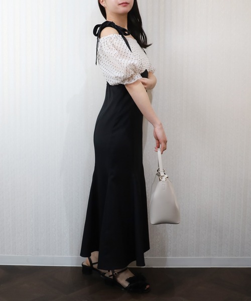 ASTORIA ODIER(アストリアオディール)の「肩リボンドッキングワンピース(ワンピース・レディース・ベージュ/ピンク/ブラック・MEDIUM)」の22枚目の写真