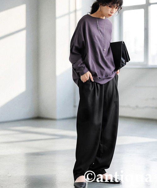 antiqua（アンティカ）の「タック テーパードパンツ（その他パンツ・レディース・ブラック/レッド/グレー/ブルー系その他/パープル/ベージュ系その他/グリーン/マスタード/ブラウン系その他・MEDIUM/LARGE）」の21枚目の写真