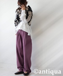 antiqua（アンティカ）の「タック テーパードパンツ（その他パンツ）」