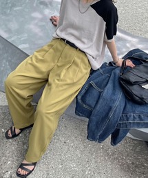 antiqua（アンティカ）の「タック テーパードパンツ（その他パンツ）」